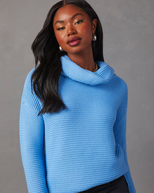 Sky Blue % Denise Knit Sweater-2
