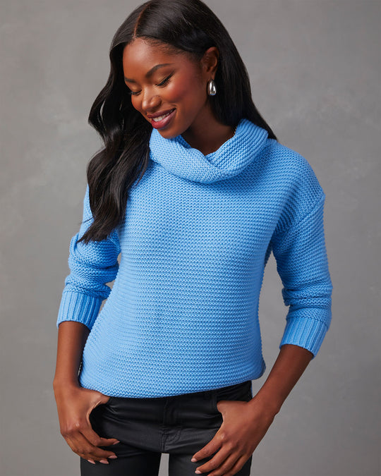 Sky Blue % Denise Knit Sweater-5
