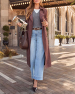 Thistlewood Suede Waist Tie Trench Coat