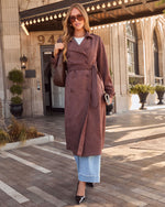 Thistlewood Suede Waist Tie Trench Coat