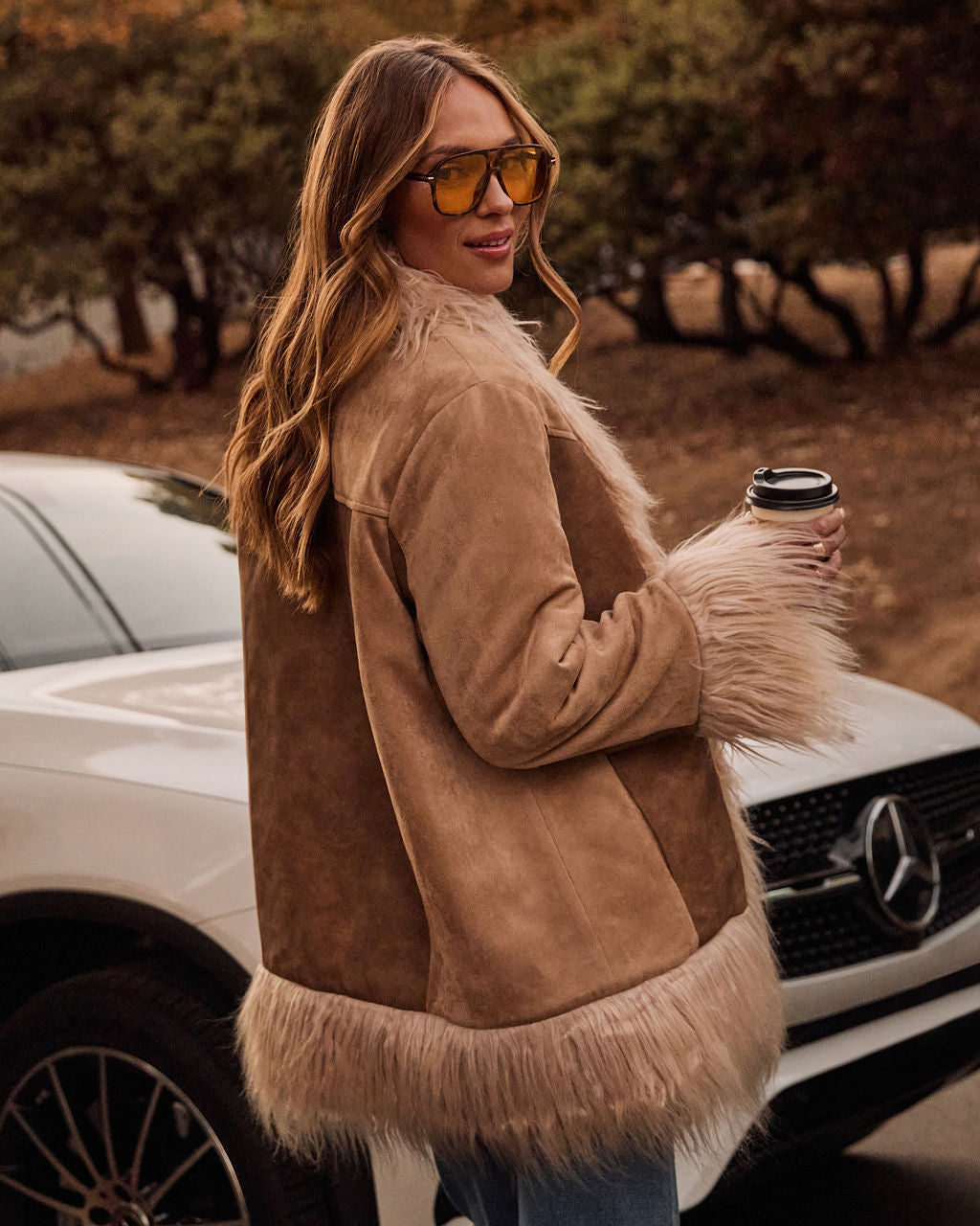 Harley Suede Faux Fur Trim Jacket – VICI