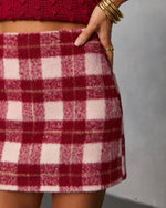 Red % Imara Plaid Mini Skirt-6