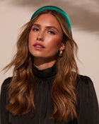 Green % Celia Satin Headband-4