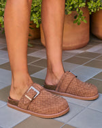 Jarel Woven Faux Suede Clog Mules