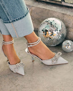 Polished Spark Embellished Bow Heels