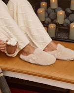 Natural % Snowfall Secrets Faux Fur Mules-1