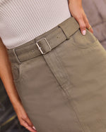 Style Change Cotton Belted Mini Skirt