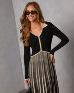 Sunday Nine Striped Twofer Midi Dress