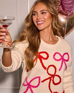 Tied With Love Contrast Bow Knit Sweater