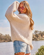 Darling Tide Striped Lobster Print Sweater
