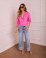 Liandra Twill Button Down Top