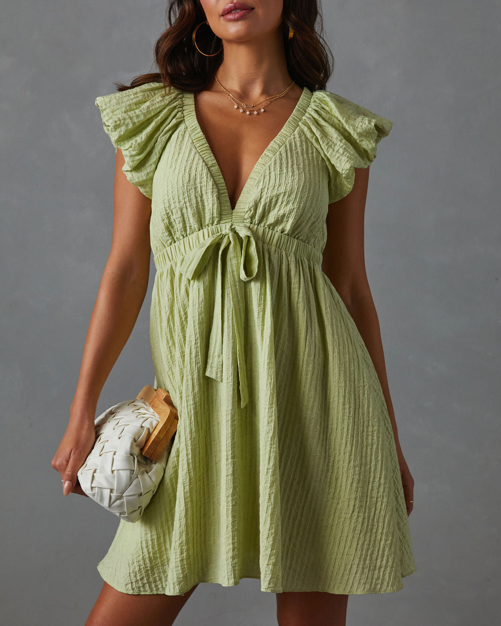 Gigi Puff Sleeve Babydoll Mini Dress  VICI