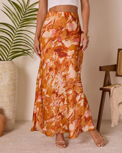 Chasing Sunsets Abstract Maxi Skirt – VICI