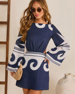 Blue Harbor Abstract Mini Dress