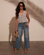 Clementine Striped Sweater Vest