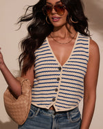 Clementine Striped Sweater Vest