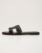 Black % Gordy Flat Sandal-3