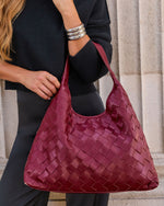 Ramina Woven Leather Shoulder Bag
