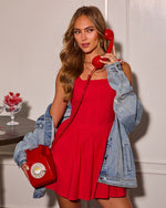 Wine Bar Romance Corset Bodice Mini Dress