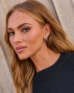 Milly Sculptural Ribbed Bar Stud Earrings