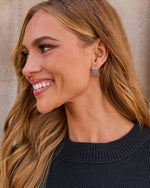 Milly Sculptural Ribbed Bar Stud Earrings