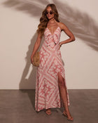 Sun-Kissed Shores Slip Maxi Dress