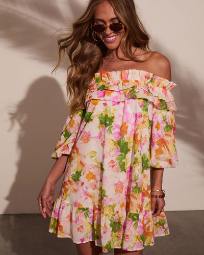 Carefree Dreamer Off The Shoulder Mini Dress – VICI
