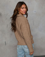 Oatmeal % Cozy Feels Knit Zip Up Cardigan-10