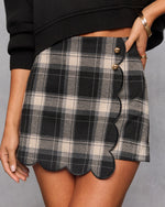 Macani Plaid Mini Skort