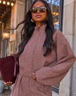 City Agenda Plaid Houndstooth Jacket
