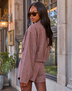 City Agenda Plaid Houndstooth Jacket