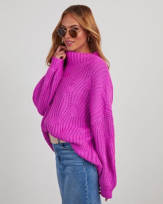 Magenta % Windy City Knit Sweater-5