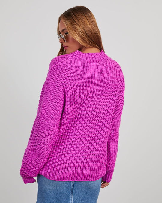 Magenta % Windy City Knit Sweater-4