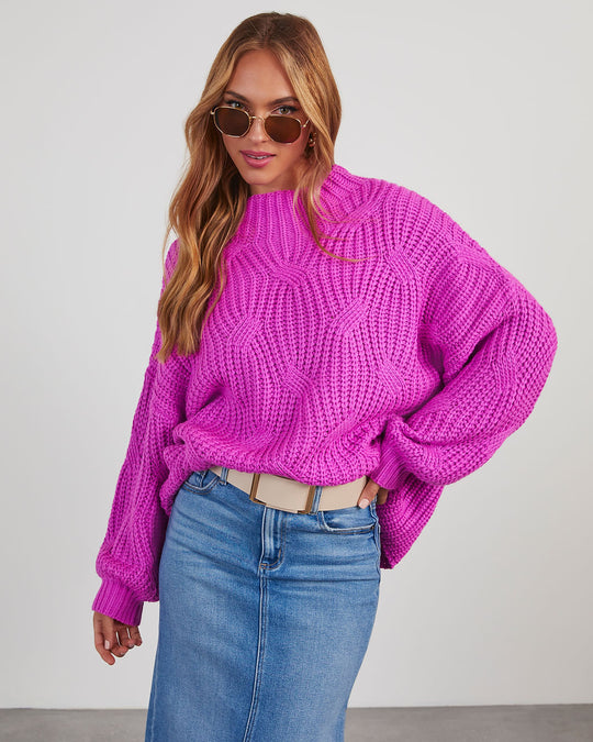 Magenta % Windy City Knit Sweater-1