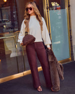 Rugged Charm Stretch High Rise Wide Leg Color Jeans