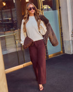 Rugged Charm Stretch High Rise Wide Leg Color Jeans