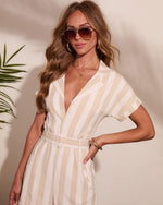 Tallulah Striped Belted Romper
