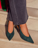 Merry Made Faux Suede Slingback Heels