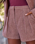 City Agenda Plaid Houndstooth Shorts