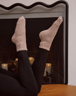 Taupe % Snowed In Cozy Chenille Socks-1
