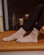 Taupe % Snowed In Cozy Chenille Socks-2