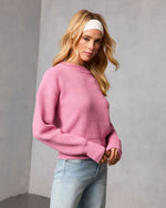 Pink % Whilma Ribbed Knit Sweater-3