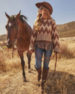 Chelie Fringe Abstract Sweater