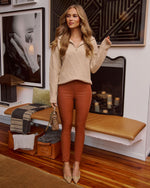 Lomier Cable Knit Quarter Zip Sweater