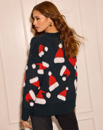 Sleigh Girl Santa Hat Graphic Sweater