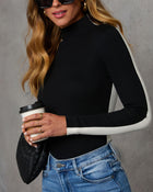Black % Lets Get Lost Colorblock Turtleneck Sweater-7