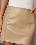 Olenna Leather Mini Skirt