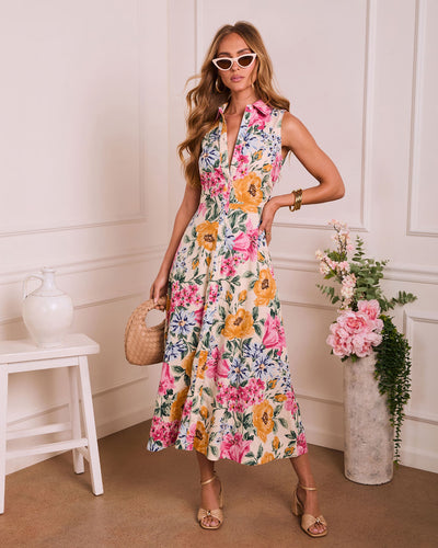 floral shirt dress maxi After Bloom Floral Maxi Shirt Dress – VICI