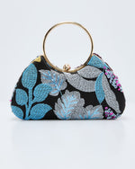  Black Multi % Gypsy Petal Sequin Embellished O Ring Bag-6