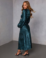 Teal % Under My Spell Cutout Maxi Dress-4